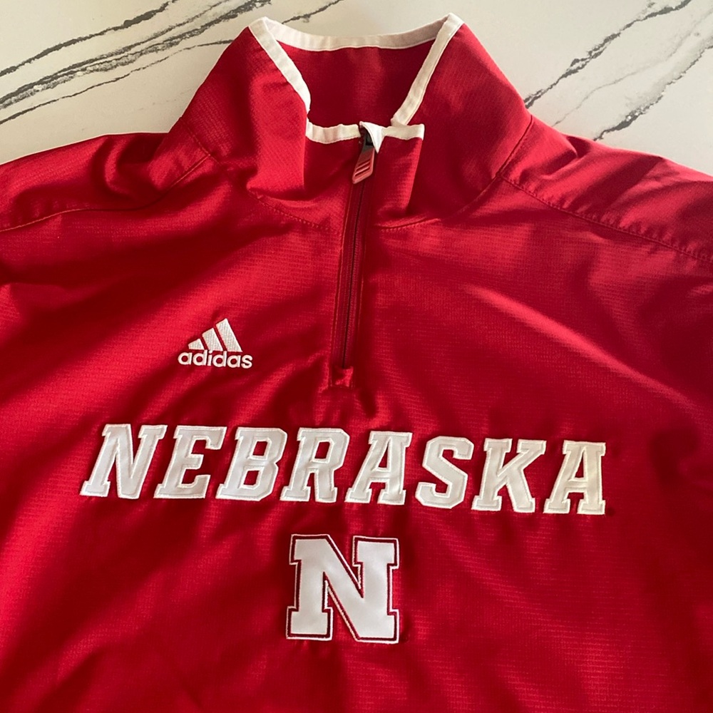 Adidas Nebraska Pullover Size Large